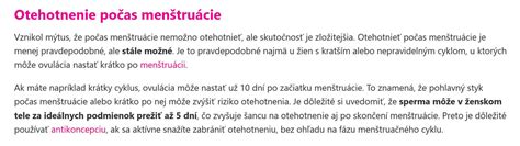 Otehotnenie počas menštruácie: je to možné a ako to funguje