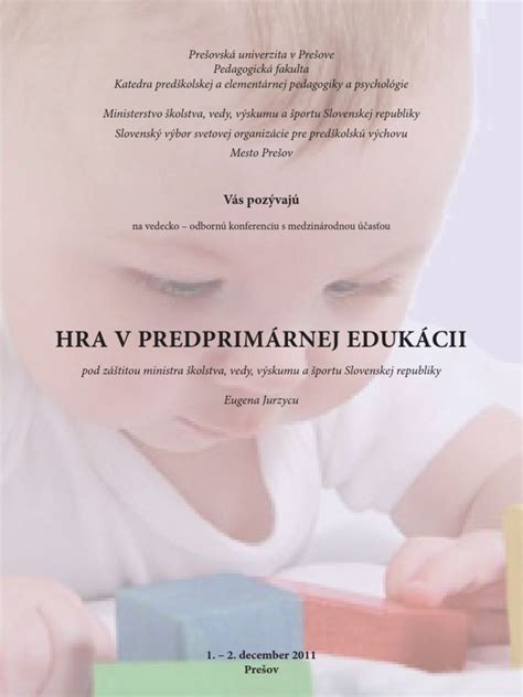 Komponenty edukačného pôsobenia na dieťa v predprimárnej edukácii