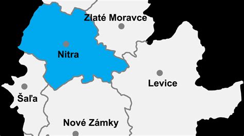 Porovnávacia mapa pôrodníc Nitrianskeho kraja a Komárna