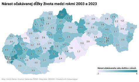 Mapa očakávanej dĺžky života podľa krajín