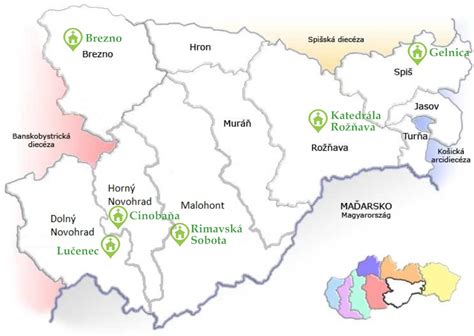Mapa: Oblasti dovozu krabičkovej diéty v Rimavskej Sobote