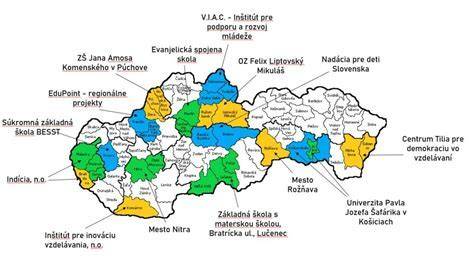 Mapa vzdelávania nadaných detí na Slovensku