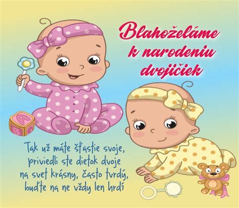 Ako napísať blahoželanie k narodeniu dvojičiek