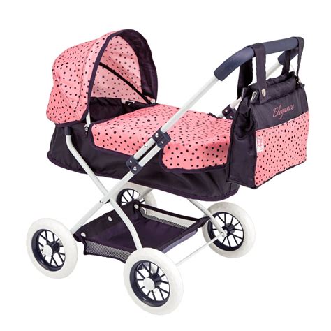 Detský kočík pre bábiky s kapucňou