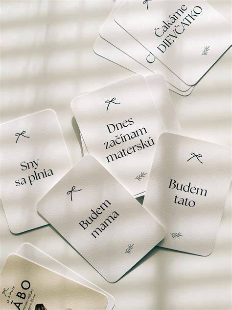 Príklad textu oznámenia o narodení v podobe kartičky