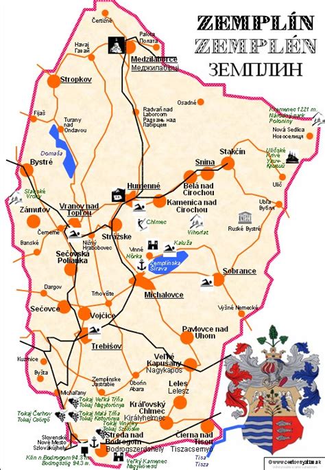 Infografika: Mapka regiónov Zemplín a Šariš s vyznačením tradičných zvyklostí