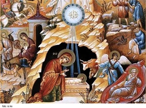 Ilustrácia narodenia Ježiša Krista v jasličkách
