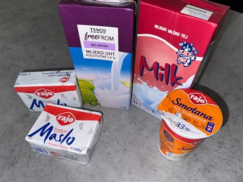 Grafické znázornenie mliečnych výrobkov