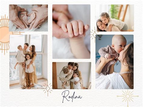 Koláž rôznych rodinných situácií