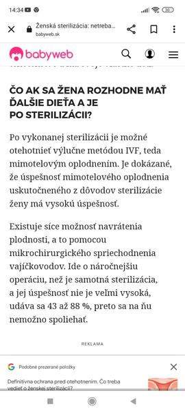 Infografika: Porovnanie metód sterilizácie a rizík tehotenstva po sterilizácii