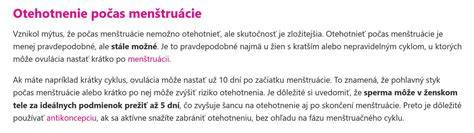 Otehotnenie počas menštruácie pri užívaní antikoncepcie: informácie a riziká
