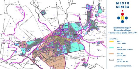 mapa mesta Senica