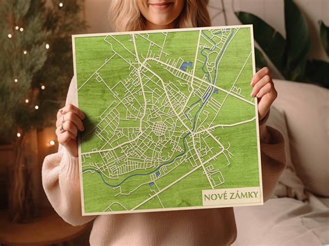 Mapa mesta Nové Zámky s vyznačenou polohou Mestských jaslí