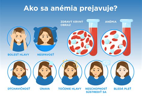 Ilustrácia znázorňujúca rôzne typy anémie