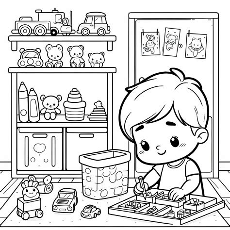 Dieťa upratuje hračky