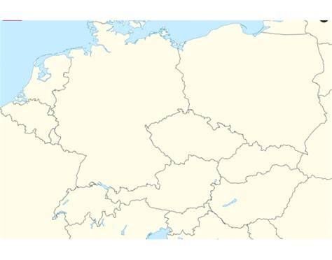 Mapa strednej Európy s regiónom Krupina a prvými skautskými zónami