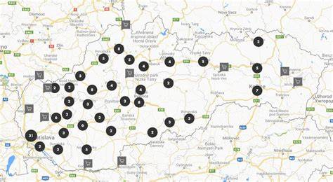 Mapa: Umiestnenie diagnostických centier a reedukačných centier na Slovensku