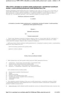 Vzor Prevádzkového poriadku pre jasle a zariadenia starostlivosti o ľudské telo