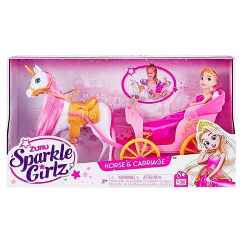 Objavte kúzelný svet princeznej Sparkle Girlz: kočiar s figúrkou a koníkom