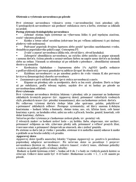 Prvá pomoc a ošetrenie patologického novorodenca po pôrode: komplexný prehľad