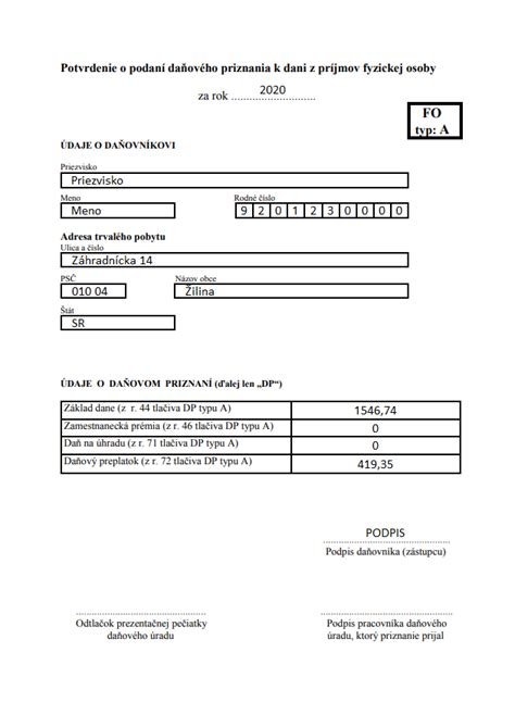 Ako podať daňové priznanie