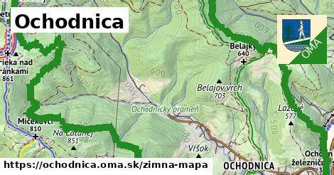 Obec Ochodnica mapa a administratívna budova