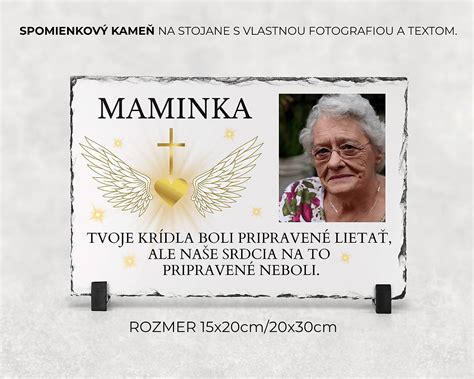 Personalizovaný spomienkový kameň s gravírovanou fotografiou a textom