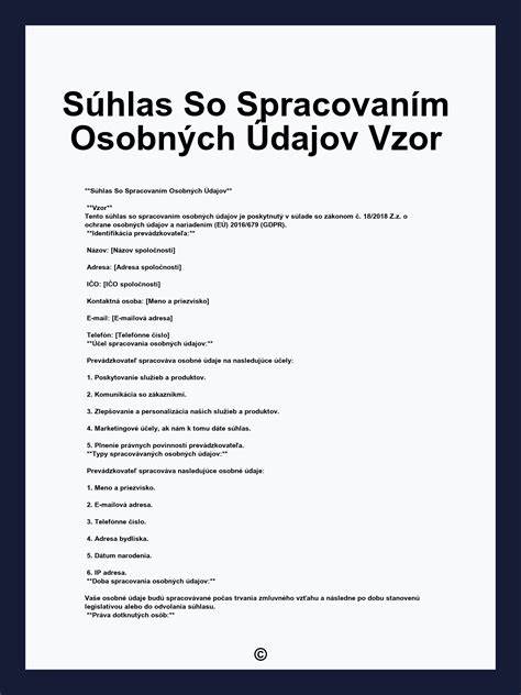 Rodičovský súhlas so spracúvaním osobných údajov člena klubu: vzor a praktické povedomie