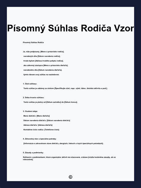 Diagram zodpovedností organizátora a rodiča