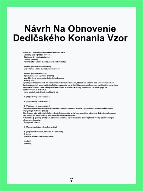 Ilustrácia začiatku dedičského konania