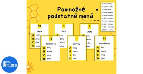 Infografika: Pomnožné podstatné mená a ich skloňovanie