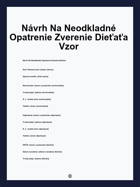 Neodkladné opatrenie na zabránenie vycestovania dieťaťa do zahraničia