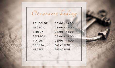 Kontaktné údaje a návštevné hodiny
