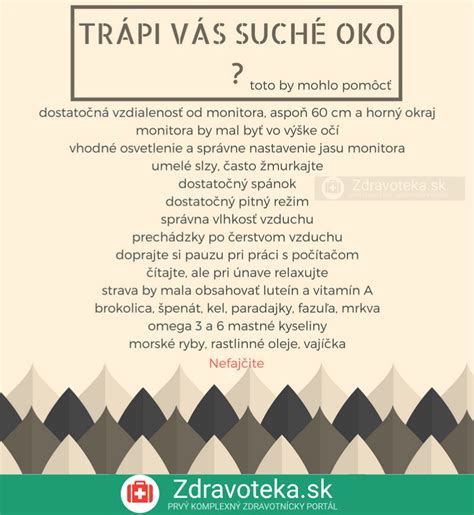 Infografika liečebných možností suchého oka