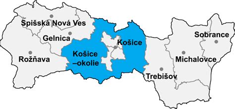 Košice a okolie: mapka s vyznačením prevádzok, blokovaný v textovom prehľade