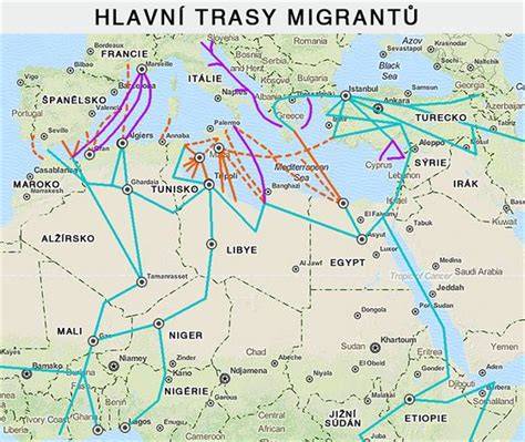 Infografika: migračné trasy do Talianska a počet zachránených migrantov