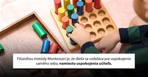 Ilustrácia princípov Montessori metódy