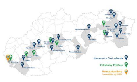 Mapa siete nemocníc Svet zdravia a ich nadštandardné izby