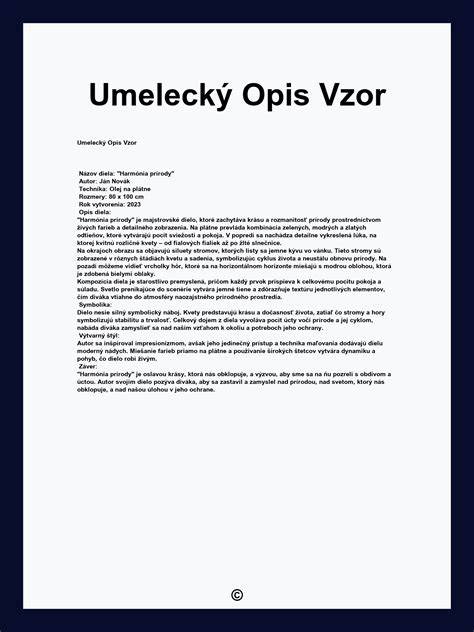 Umelecký opis zimnej krajiny ako vzor pre obrazovú citlivosť