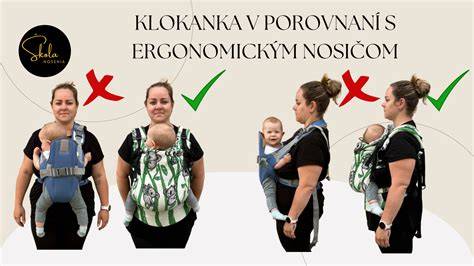 Obrázok: Porovnanie ergonómií a typov nosičov (ergonomický nosič, klokanka, turistický nosič, baby vak)