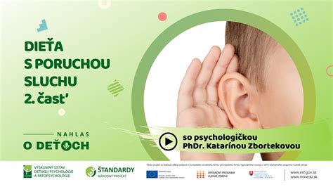 Schéma rannej intervencie pre deti s poruchou sluchu