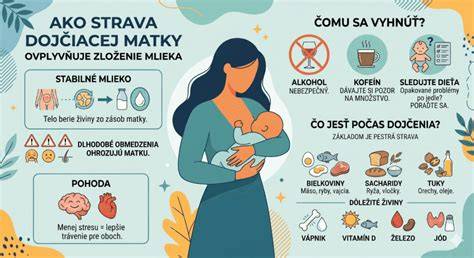 Infografika o základných živinách pre vegánsku dojčiacu matku