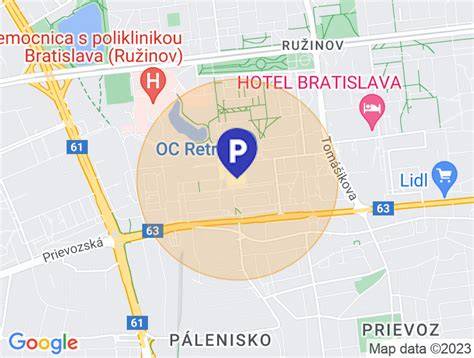 ilustratívna mapa bratislavskej lokality OC Retro