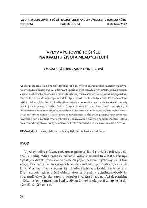 Schéma: Vplyv výchovného štýlu na rozvoj dieťaťa
