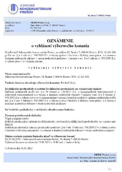 Výberové konanie súkromné jasle Ružomberok: skúsenosti a možnosti