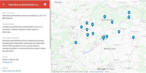 Mapa dostupnosti laktačných poradcov a podporných centier
