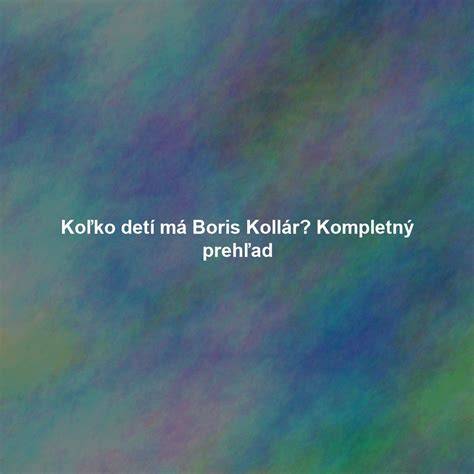 Infografika: počet detí Borisa Kollára a ich matky