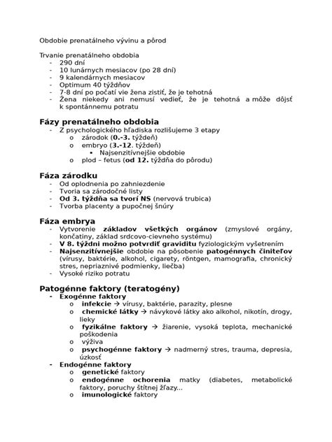 Schéma prenatálneho skríningu