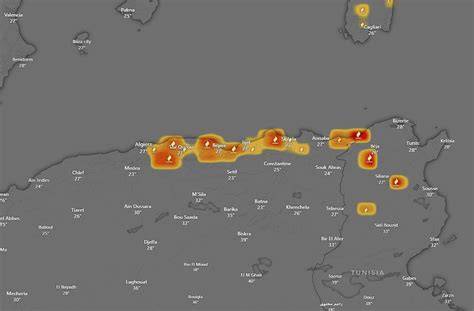 Mapa teplotných vrstiev fusakov v rôznych prostrediach