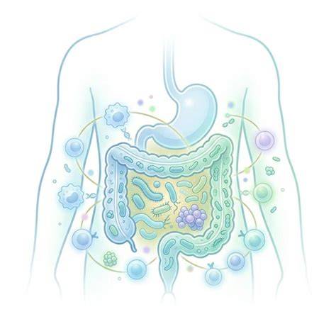 Infografika o vzťahu črevného mikrobiómu, endometriózy a estrogénu